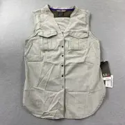 511 Tactical Shirt Womens Small Snap Front Meadow Top Herringbone V Neck