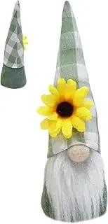 Sunflower Gnomes Figurines - Sunflower Kitchen Decor Gnome Plush - Sunflower Kitchen Decor Gnome Plush, Spring Sunflower Decor for Tiered Tray Home