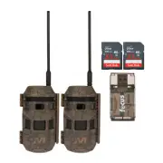 Muddy Trifecta 180 Cellular Camera with 32GB Memory Card 2 Pack and Card Reader