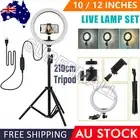 10/12 inch Dimmable LED Ring Light +2.1M Tripod Stand Selfie Circle Lamp OZ