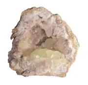 RARE - Pink Amethyst Geode With Calcite Inclusions - B