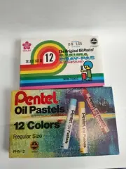 Oil Pastels Sakura Cray-Pas Set of 12 & Pentel Set Of 12 24 Total