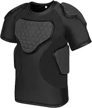 [GUOZI] Men Padded Compression Shirt Football Rib Protectors