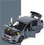 Scale Finished Model Car 1:32 Scale for Subaru WRX STI Alloy Diecast Car Model Simulation Vehicle Replica Collection Present Die-cast Vehicle(Chrome)