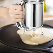 Fxvhojq Pancake Batter Dispenser Stainless Steel Batter Dispenser 680ml Waffles Batter Dispenser Rustproof Funnel Cake Dispenser for Doughnut Muffin Cake Baking