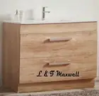 OAK LOOK Vanity with Ceramic basin and soft close drawer - multi - sizes
