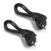 2Packs SAA Approved Power Cable 3 Pin Australian Plug to IEC-C5 (Cloverleaf) Socket