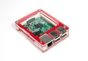 C4Labs Zebra Case for Raspberry Pi3B+, 3, 2, B+, 2B (Berry Red) w/ Power Cord