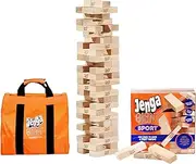 Jenga Limited-Time Edition Giant Sport, Amazon Exclusive Stacking Game with Tournament Chart & Travel Bag, Party Game for Kids & Adults, Stacks to 4 Feet