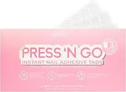 [Glamnetic] Press 'n Go Instant Nail Adhesive Tabs | Short Term Wear, Easily Removable & Less Damaging, Customized Fit | 90 Tabs