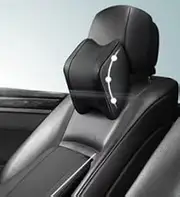 [Generic] Car Neck Pillow for headrests-2 Packs, Memory Foam Car Headrest Pillow with Breathable Washable Leather Cover, Ergonomic Car Neck Support Pillow in Home, Office