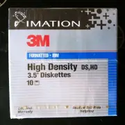 Imation 3M High Density Diskettes New, Manufacturer Sealed, IBM Formatted 3.5"