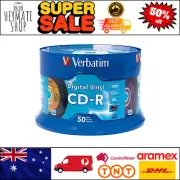 50-Pack CD-R 80min 52X with Digital Vinyl Surface, Assorted Colors