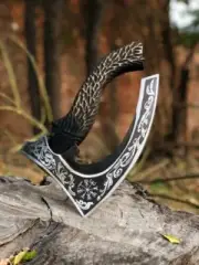 Handmade Pizza Axe | Pizza Slicer | Hand forged Viking Pizza Cutter| Camping Axe