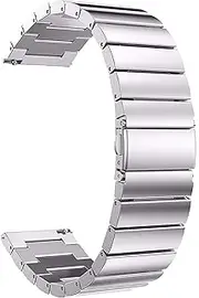 [ONE ECHELON] Quick Release Watch Band Compatible With Armani Exchange Drexler Axt2005 Stainless Steel Matte Finish Metal Replacement Strap (Silver)