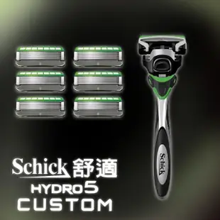 【Schick 舒適牌】Hydro水次元5辨型刮鬍刀組(刀架x1+刀片x7)