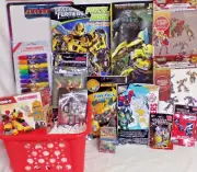 NEW TRANSFORMERS EASTER TOY GIFT BASKET FIGURE EGG HUNT PLAY SET KRE-O BLOCKS