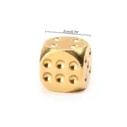 1PC 20mm 0.78In Brass Dice Solid Polyhedral Club Bar Dice Role Playing Game Tool