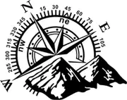 Compass Sticker for Camper Van, Hood Sticker Mountain Compass Graphics Body Off-Road Sticker Universal Side Door Waterproof PVC Decal for SUV Caravan