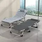 Folding Camping Bed Adjustable Portable Camping Cots Home Outdoor Travel
