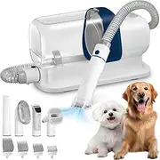RyRot Dog Grooming Vacuum & Pet Grooming Kit with 2.3L Capacity Larger Pet Hair Dust Cup Dog Brush Vacuum for Shedding Pet Hair Vacuum Cleaner with 4 Proven Grooming Tools for Pet Hair（Blue）
