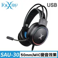 在飛比找momo購物網優惠-【FOXXRAY 狐鐳】流光響狐USB電競耳機麥克風(FXR