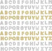 A-Z 8mm Full Rhinestones Slide Alphabet Letters for DIY Wristbands Bracelets, Jewelry Making Crafts Charms