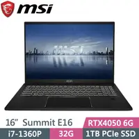 在飛比找PChome24h購物優惠-MSI Summit E16 A13VET-233TW 黑(