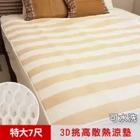 在飛比找momo購物網優惠-【凱蕾絲帝】3D挑高透氣《可水洗》高支撐循環散熱床墊/涼墊(