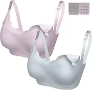 [GOZINA] Nursing Bra Without Underwire, Pregnancy & Nursing Bras, Comfort Nursing Bra, Natural Shape Pregnancy Bra
