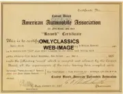1926 AUTO RACING AAA CERTIFICATE POSTER INDY 500 RACER HARRY HARTZ ATLANTIC CITY