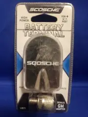 BATTERY TERMINAL HIGH POWER SCOSCHE UBT1 BONUS GM ADAPTER TWO 8 GAUGE OUTPUTS