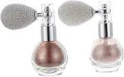 MERRYHAPY 2pcs Spray Glitter High Gloss Powder Spray Glitter Highlighter Pens Glitter Spray Hair Highlighter Body Glitter Powder Shimmer Powder Body Powder Flash Glass Bottle Setting Powder