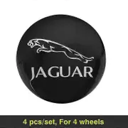 4pcs Auto Styling Wheel Center Hub Cap Sticker 56mm Cover Car Accessories For Jaguar Xf 250 X Type F Pace Xj X351 Xe S Type Xkr - MXBC Black