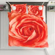 3D Red Flower 275 Bed Pillowcases Quilt King Single Size