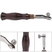 (1.5mm)Ebony Handle Adjustable Stainless Steel Edge Creaser Leather Craft