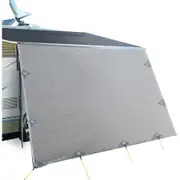 Caravan Privacy Screens Roll Out Awning End Wall Side - 5.2M Grey