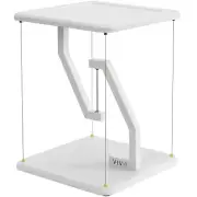 VIVO Universal White 12" Tensegrity Speaker Stand, Floating Tabletop Platform