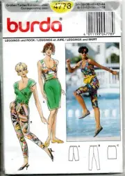Burda 4778 Misses Leggings and Skirt Size 8 - 18