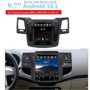 9.7" Vertical Android Radio GPS Navi 16G For 05-14 Toyota Fortuner/Hilux AUTO AC