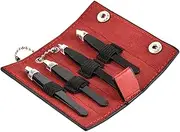 Labymos 4Pcs Eyebrow Grooming Trimming Kit Ingrown Hair Removal Precision Stainless Steel Tweezers with Case for Eyebrows