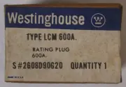 WESTINGHOUSE Type LCM 600 Rating Plug 600 Amp 2608D90G20