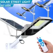 Solar LED Street Light Remote Waterproof Outdoor Flood Garden Yard Street Lamp