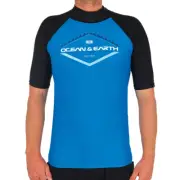 Ocean & Earth Slash Kids Rash Vest SS. UPF 50 UV protection, flat locked comfort