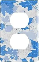 Blue Elegant Romantic Maple Leaf Decorative light plates switch covers cute switch plates and outlet covers tapa para switch de luz 4.53" x 2.76" Toggle Switch