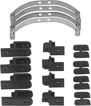 Leaf Spring Set, Aluminium Alloy Leaf Spring Suspension Bar, Waterproof RC Leaf Spring Kit, Durable Leaf Spring Suspension Set Fit for WPL B4 24 1/16 RC Car (Black)