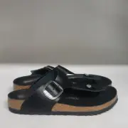 Birkenstock Gizeh Big Buckle Sandal Black Womens Size 9 Regular Fit