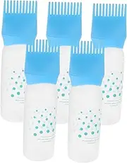 HONITANO 5pcs Hair Dye Applicator Bottles with Comb Scale Design for Precise Measurement Multifunctional Oil Shampoo Application Lightweight Portable for Hair Scalp Oiling Salons and Home