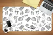 3D Cake Drink Pattern 142 Non-slip Office Desk Mouse Mat Large Keyboard Pad Game