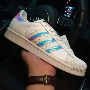 ADIDAS SUPERSTAR J 白金 愛迪達 金標 雷射 炫彩 彩色 黑標 貝殼頭 男女鞋 AQ6278